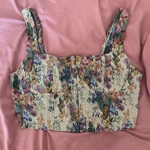 wild fable floral corset top